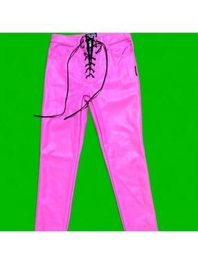 Tripp NYC pink faux goth leather pants